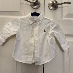 Ralph Lauren White Oxford Button Down 3mos